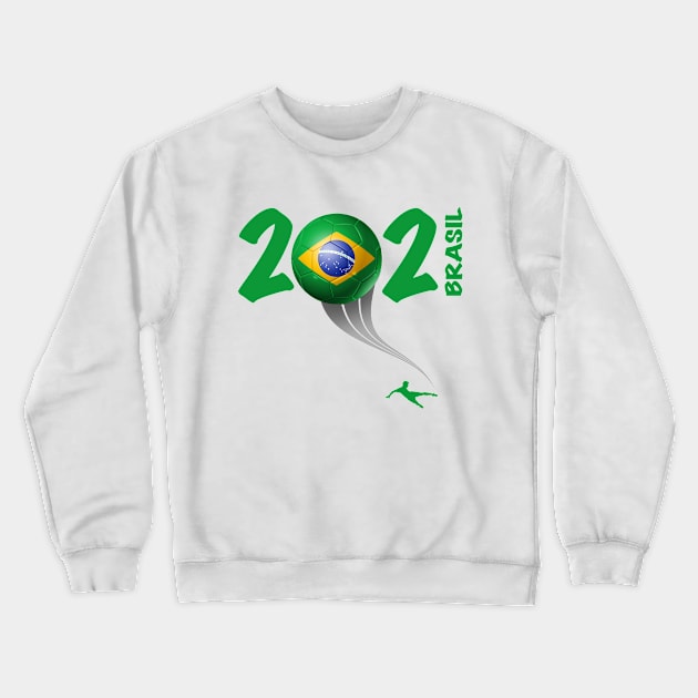 Brazil Copa America Soccer 2021 Crewneck Sweatshirt by DesignOfNations